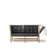 Fredericia Furniture - The Spoke-Back Sofa 2 Seater, Såpad ek, Läder 1, Omni 301 Black