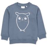 Knowledge Cotton Apparel - Organic Owl sweatshirt - Blå - str. 146-152 cm