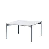 Adea - Plateau Table 60x60, White Carrara Marble Top White Option Legs