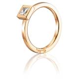 Princess Wedding Thin 0.30 ct diamant Ring Guld