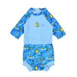 Splash About Happy nappy sunsuit - Crocodile swamp blue - Blå