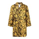 VERSACE SILK TWILL BAROQUE ROBE Size: 5, colour: BLACK