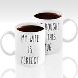 SHEIN 1pc Double Sided Printed 11oz Mug, Wife Bought This As A Gift To Her Husband On Father's Day, A Fun Coffee Cup Suitable For Home, Office, Travel, Hot