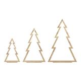 Felius Design Juletræer, sæt på fod 3 stk. - Egetræ