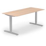 Copenhagen hæve sænkebord, alu stel, birk bordplade i størrelsen 80x180 cm