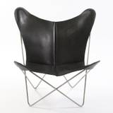 OX Denmarq Trifolium Chair SH: 45 cm - Stainless Steel/Black