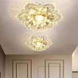 SHEIN Modern Crystal Petal Led Pendant Light For Corridor, Staircase, Villa, Gallery, Kitchen, Cafe Indoor Lighting, Ac 80v-265v