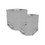 Baby Underpants 2-pack, Undertøj - Grey Melange - 2Y/92