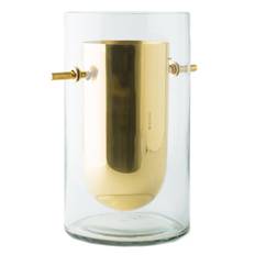 Klong Alba Vase Mundblæst Glas / Cylinder - Vaser Messing - 30533