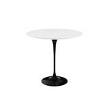 Knoll - Saarinen Oval Table - Småbord, Svart underrede, skiva i Vit laminat