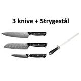 Knivpakke inkl strygestålKONISEUR - Tools By Gastro