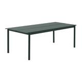 Muuto Linear steel table bord 220x90 cm Dark green (RAL 6012)