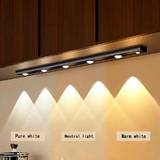 SHEIN 1pc 3 Colors Change Led Strip Light For Cabinet With Motion Sensor, Ultra Thin Body Induction Smart Light For Kitchen Counter, Bedroom, Closet Home De