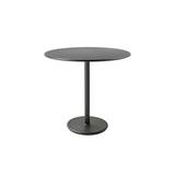 Cane-Line Go cafébord - Ø80 cm - Lava grå / aluminium grå