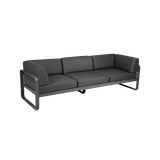 Fermob Bellevie 3-Seater Club Sofa, Hynde Graphite Grey