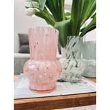 Vase 18cm Mundblæst glas - Rose