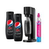 Sodastream - GAIA Black + 2 x Pepsi Max Sirup (Carbon Cylinder Included) - Bundle - Fri fragt og klar til levering