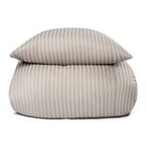 Sengetøj i 100% Bomuldssatin - 140x220 cm - Sand ensfarvet sengesæt - Borg Living sengelinned