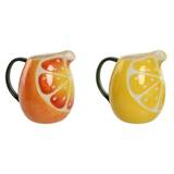 Kande Home ESPRIT Stentøj Moderne Citron Orange (2 enheder)