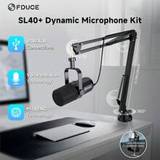 SHEIN FDUCE SL40+ USB/XLR Dynamic Microphone Kit With Built-In Headset Output / Sound Insulation/Arm Stand, For PC PS5/4 Mixer