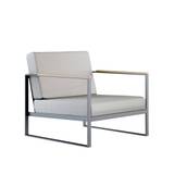 Röshults - Garden Easy Chair Frame, Anthracite/Golden Brown, Dark Taupe, Sunbrella Fabric