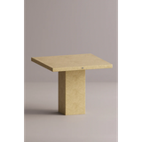 Ether spisebord i letbeton H75 x B90 x D90 cm - Gul terrazzo