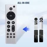 Universal Replacement Remote Compatible With Apple TV K Gen     HD A A A A A A A A A No Voice No Siri  F - Silver - 14CM Long, 4CM Wide, 1.9CM High