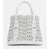 AlaÃ¯a Mina Mini leather crossbody bag - white - One size fits all