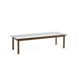 HAY Kofi Table 140x50 cm - Solid Walnut / Grey Tinted Glass