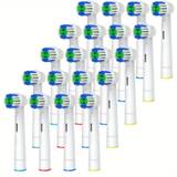 Replacement Toothbrush Heads Compatible With Oral-b , 20 Pcs Electric Toothbrush Heads Brush Heads Suitable For Oral B Replacement Heads Refill Pro 500/1000/1500/3000/3757/5000/7000/7500/8000