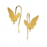 Butterfly øreringe - Guld 18 K