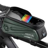 West Biking - Vandtæt Touch cykeltaske Med holder til Smarphone - Dybgrøn
