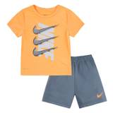 Nike Shortssæt - T-shirt/shorts - Smoke Grey - Nike - 4 år (104) - T-Shirt