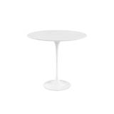Knoll - Saarinen Oval Table - Småbord, Vitt underrede, skiva i Vit laminat