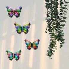 pc Metal Iron Butterfly Wall Decoration Color Options Available Metal Craft Hanging Ornament Wall Art For Home Decor - Multicolor - Link 1,Link 2,Link 3,Link 4
