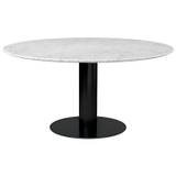 Gubi 2.0 Dining Table Bianco Carrara/black Ø150 Cm - Spisebord & Barbord Metal Sort - 10012791