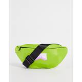 ASOS DESIGN - Lysegrøn bæltetaske med 'Escapism'-print i nylon - Del af sæt
