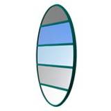 Vitrail mirror, 50 x 50 cm, round, green