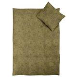 Junior sengetøj med dyr 100x140 cm - Army grønt med sort dyreprint - 100% økologisk bomuld