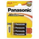Panasonic AAA Alkaline Micro Battrier 4 stk