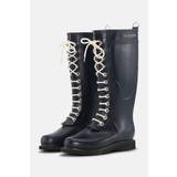 Long Rubber Boots - Dark Indigo - LS34 - rub1 long rubber boots rain boots dark indigo