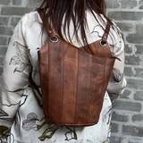 Carina rygsæk - Vintage brun bøffellæder - Dame - Leather design