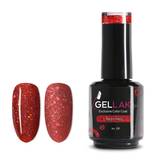Gel Neglelak Rød Glimmer | 15 ml | Red n' Holo No. G9 | Gellak.dk