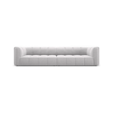 Serena 4-personers sofa i velour B286 x D96 cm - Sølvgrå