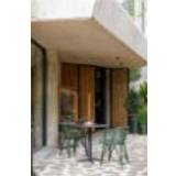 Cane-line Outdoor Drop Cafebord + Blend Stole Havemøbelsæt - Lava Grey/Aluminium/Dark Green