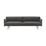 Muuto Outline sofa 3-pers. læder Grace leather Camel-sorte ben
