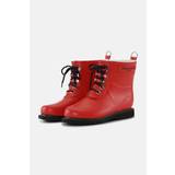 Short Rubber Boots - Deep Red - LS36 - rub2 short rubber boots rain boots deep red