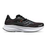 Saucony Guide 16 Men's (2E Width) Running Shoes, Black/White - 9 UK