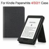 SHEIN 1pc Black For Case For Kindle Paperwhite 4 2018 10th 6 Inch Generation Cover For Funda Kindle Paperwhite 1 2 3 4 Case Shell