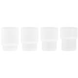 Ferm Living Ripple Glas 4-pak 6 Cl Frosted - Snaps & Avec Mundblæst Glas Frostet - 1104269327